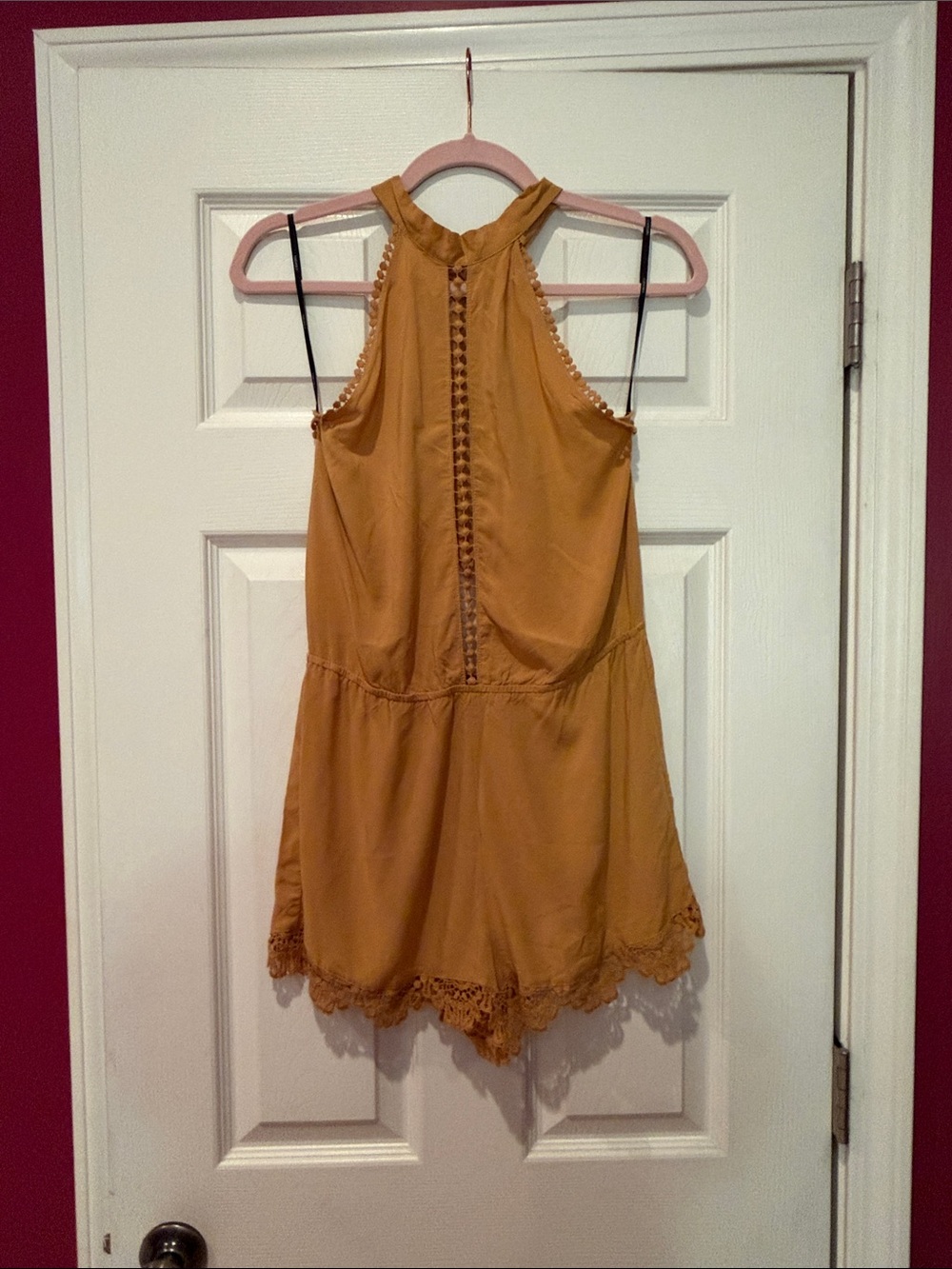 Forever 21 Mustard Yellow Halter Romper